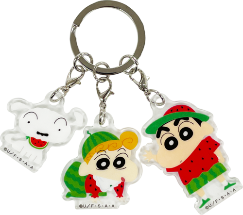 クレヨンしんちゃん 3連アクリルキーホルダー スイカトリオ | クレヨン